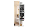 Jewelry Armoire Full Length Mirror 360&deg and Large Capacity Jewelry Organizer Armoire, Mirror 48743098