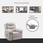 ZUN Power Recliner Chair with Adjustable Massage Function, Velvet Electric Power Chair for Elderly with W1998120244