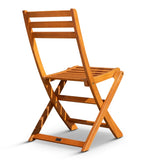 3-Piece Eucalyptus Bistro Set, Square, Natural Oil B046125052