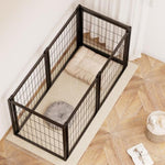 ZUN Dog Crate 47.2" Dog Kennel for Small Medium Dogs, Puppy Dog Playpen with Top, Pet Cage, Indoor, W1162P245311