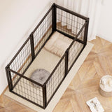 ZUN Dog Crate 47.2" Dog Kennel for Small Medium Dogs, Puppy Dog Playpen with Top, Pet Cage, Indoor, W1162P245311