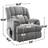 Dual Motor Heat Massage Infinite Position Up to 350 LBS Electric Power Lift Recliners with W3224P288433