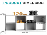 Stackable 8 Cube Storage Organizer - Wood Cube Shelf Fits Cubby Bins, Cubicle Bookshelf with Open 24414432