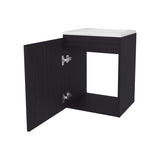 FM FURNITURE Haigleer Creek Bathroom Vanity with Integrated Sink and Faucet, Wengue B128P293878