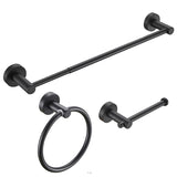 Bathroom Hardware Set, Thicken Space Aluminum 3 PCS Towel bar Set- Matte Black 16-27 Inches 41452041