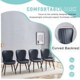 ZUN The Black Minimalist Ergonomic Dining Chair Comes In A Pack of 4, With A Comfortable Design Of W1151P277172