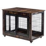 ZUN Dog Crate Furniture, Large Dog Kennel, 43"Wooden Pet Furniture with Pull-Out Tray, Home and Indoor W1212120270