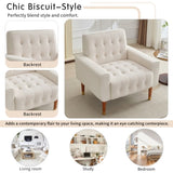 Mirod Classic Biscuit-Style Accent Chair - Comfortable Armrests, Soft Fabric, Elegant Solid Wood N760P202728A