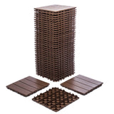 76-Pack 11.42"x11.42" Plastic Interlocking Deck Tiles - 68.80 Sq.Ft Outdoor Plastic Flooring,Super W1578P296337