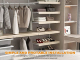 ( OAK Color ) 5 Pcs Wire Shelf Covers Foamed PVC Wire Rack Covers for Removable Closet (Not Wood) W2641P355993
