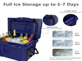 25QT Portable Cooler, Insulated Hard Cooler with Bottle Opener, Cup Holder, Forming Ruler, 5-7 Day 88719182
