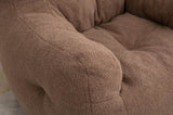 010-Soft Teddy Fabric Tufted Foam Bean Bag Chair With Teddy Fabric Coffee 66486799