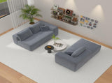 Modular Corduroy Sectional Sofa with Chaise Lounge, All-Foam Deep Seat Couch, Soft Wide-Wale 36871977