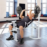 ZUN Weight Bench with Adjustable Workout Bench and Barbell Rack and Leg Developer, Foldable Weight Bench 25252986