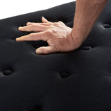 Upholstered Tufted Button Storage Bench with nails trim,Entryway Living Room Soft Padded Seat with W2186139086