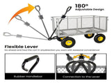 3-in-1 Oversized Steel Garden , 880lbs Pullable Mesh Metal Garden, All-Terrain Utility 58365915