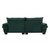 Corduroy Sofa Sleeper Couch Loveseat Sofa with Pillows Comfy Upholstered Deep Seat Sofa for W676P227343