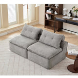 ZUN [NEW ARRIVED] Modular Sofa,No Armrests,At will DIY, Chenille Fabric,Neck Pillow-Back W2108P261275