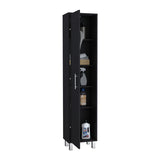 Laska 70" Tall Storage Cabinet Broom Closet with Broom Hangers,and Four Shelves B070P210745