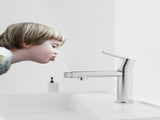 Chrome Single Handle Bathroom Faucet for 1 or 3 Holes ,Fountain and Flow Mode Two-in-one 82677170