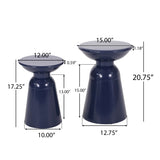 Metal S/2 end table 73614.00NBLU