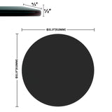 36" Inch Round Tempered Glass Table Top black Glass 1/2" Inch Thick Beveled Polished Edge W241P248361
