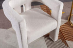 ZUN COOLMORE Contemporary Designed Fabric Upholstered Accent/Dining Chair /Barrel Side Chairs Kitchen W1539125074