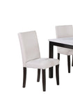 ZUN Classic Stylish 5pc Dining Set Kitchen Dinette Faux Marble Top Table Bench and 3x Chairs White Faux B011P184982