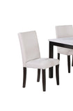 Classic Stylish 5pc Dining Set Kitchen Dinette Faux Marble Top Table Bench and 3x Chairs White Faux B011P184982