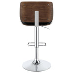 ZUN Black and Chrome Adjustable Bar Stool B062P153495