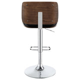 ZUN Black and Chrome Adjustable Bar Stool B062P153495