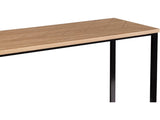 Coastal Modern Console Table with Natural Wood Top and Black Metal Legs, 39" x 14" x 31", Slim 62739942