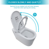 ZUN Smart Toilet with Bidet Built in, Auto Open & Close, Elongated Heated seat, Foot Sensor Flush, LED W1243P203359