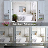 32x40 inch LED Bathroom Vanity Mirror Wall Mounted Adjustable White/Warm/Natural Lights Anti-Fog W708P176758