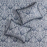 8 Piece Jacquard Comforter Set Navy/Silver Cal King B035128891