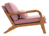 Oak Armrest Oak Upholstered Single Lounge Chair Indoor Lounge Chair Pink 38333927