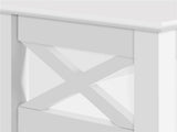 3 Tier Modern End Table with Storage Shelf, White 16216628
