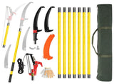 24ft Manual Pole Saw, Lightweight Tree Trimmers Long Handle Pruner Set, Sharp Steel Blade and 93491530