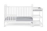 ZUN Ramsey 3-in-1 Convertible Crib and Changer Combo White B02263653