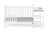 ZUN Ramsey 3-in-1 Convertible Crib and Changer Combo White B02263653