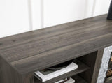 Large TV Stand TV Desk Rack with Faux Stacked Stone Surround,Media Console Table with Large W1758P187680