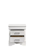 Modern Style 2-Drawer Nightstand made with Wood in White 733569236305