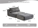 Modern Memory Foam Compressed Sofa,Single Chaise Longue for Living Room,Pet-Friendly Cloud Modular 97676888