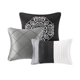 7 Piece Comforter Set Grey King B035128836