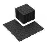 New Stone texture 12" Patio Deck Tiles, DIY Module Interlocking Decking Tiles Floor Tile,Easy and W3022P251867