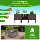 31.5x31.5x19.6in Raised Garden Beds Outdoor, Polypropylene Planter Boxes Outdoor for Vegetables, W3101P314584