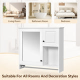 30'' Bathroom Wall Cabinet with Mirror, Wall Mounted Medicine Cabinet with 2 Shelves, Mirrored Door N710P254957K
