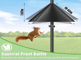 Bird Feeder Pole with Squirrel Baffle, 5-Prong Base Heavy Duty Bird Feeder Stand, 32"-94" Adjustable 89092428