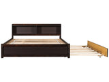 Full Bed with Trundle,Bookcase,Espresso W50446125