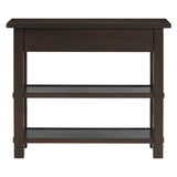 ZUN TREXM Retro Console Table with Drawer and Two Sturdy Shelves for Entryway, Living Room N715P195561P